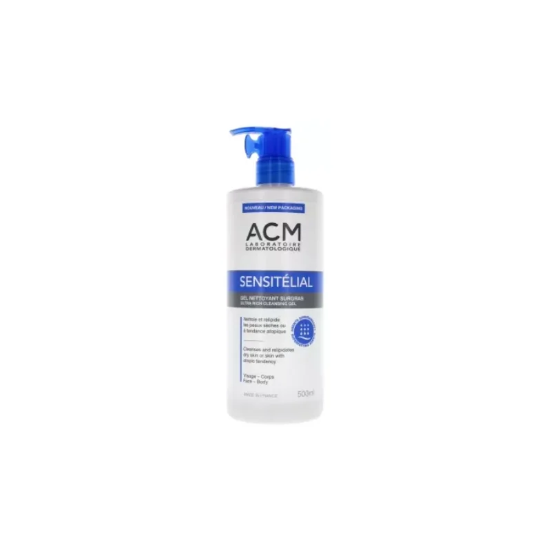 Laboratoire ACM Sensitélial Gel Nettoyant Surgras 500 ml