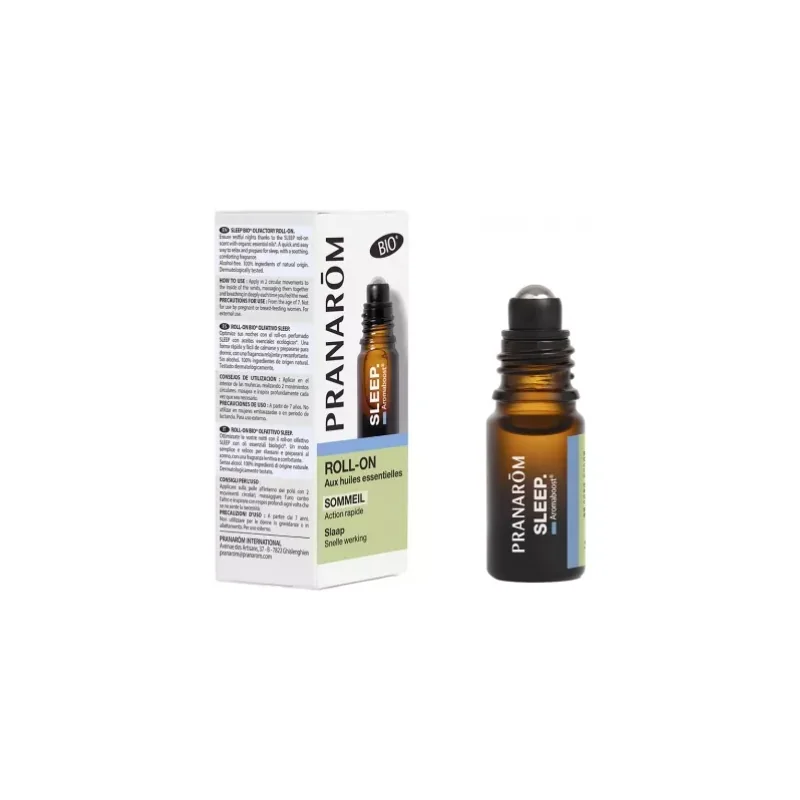 Pranarôm Aromaboost Sleep - Sommeil Roll-On aux Huiles Essentielles Bio 5 ml