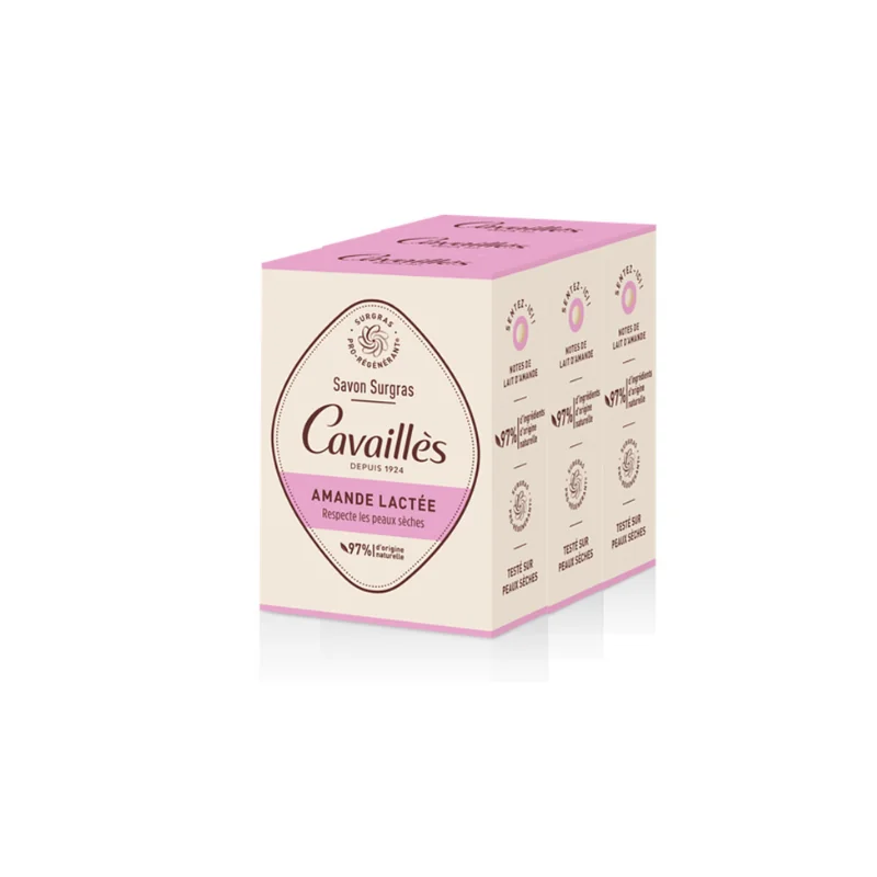 Cavaillès Savon Surgras Amande Lactée 3 x 200g
