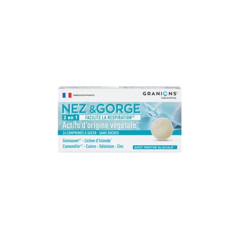 Granions Comprimés à Sucer Nez & Gorge 24 Comprimés