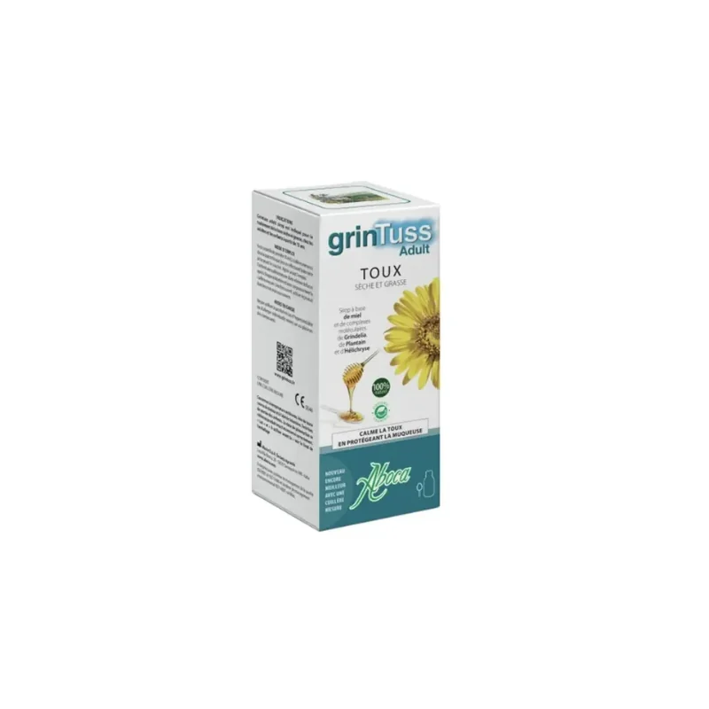 Aboca GrinTuss Adult - Sirop Toux Sèche et Grasse, 180g