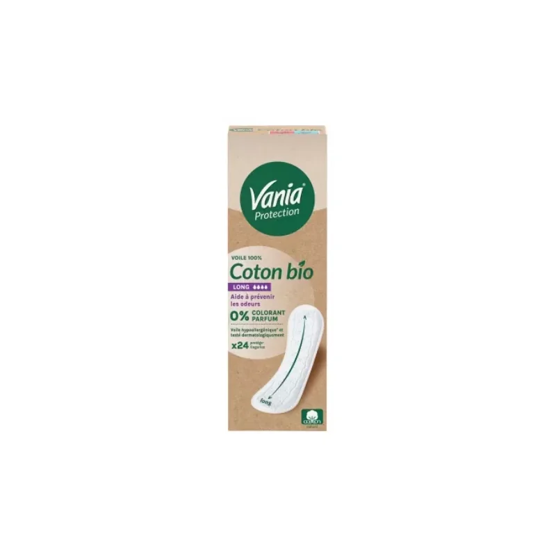 Vania Protection Coton Bio Long 24 Protège-Lingeries