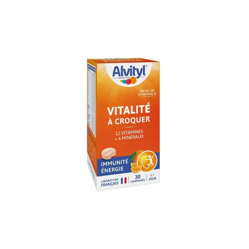 Alvityl Vitalité A Croquer Goût Orange 30 Comprimés