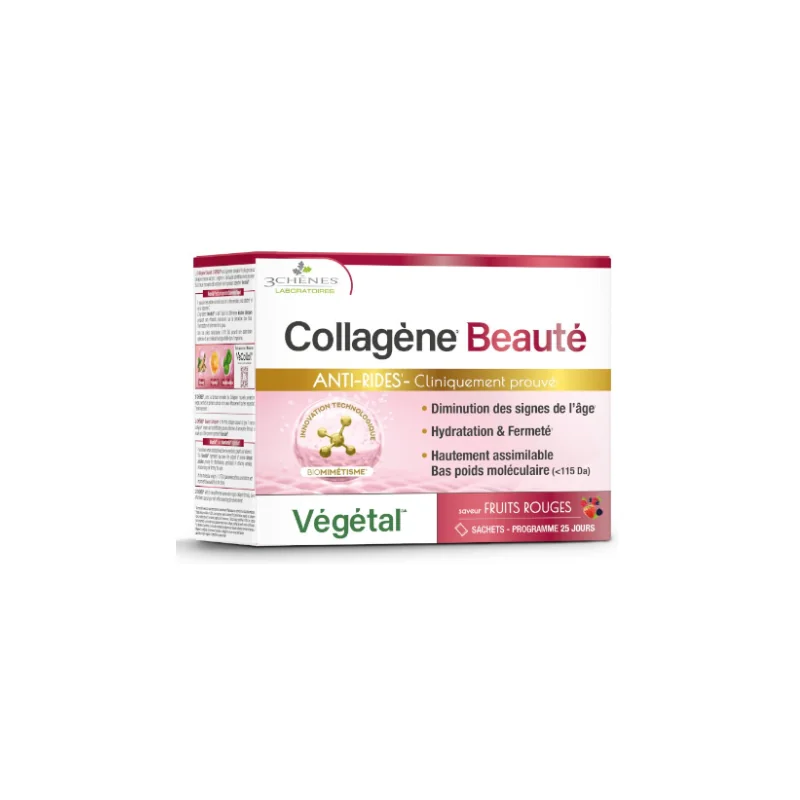 LES 3 CHENES Collagène beauté 25 sachets - fruits rouges
