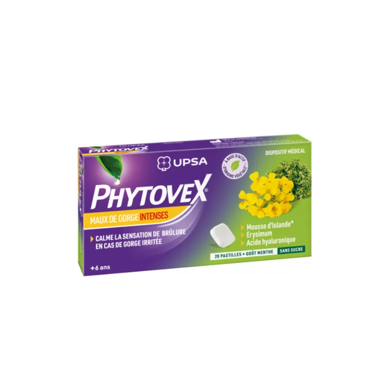 UPSA PHYTOVEX® Pastilles maux de gorge intense