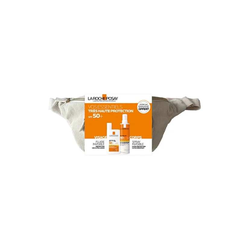 La Roche-Posay Sac Banane Anthelios Fluide Invisible Uvmune 400 SPF50+ 50ml & Spray Invisible SPF50+ 200m