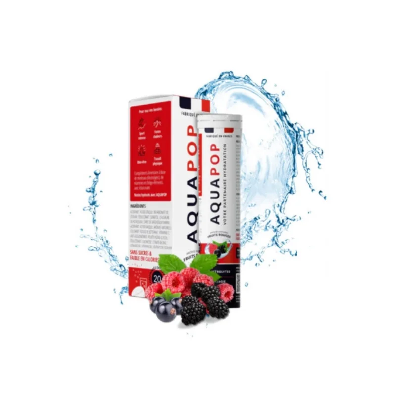 Aquapop électrolytes fruits rouges - 20 comprimés