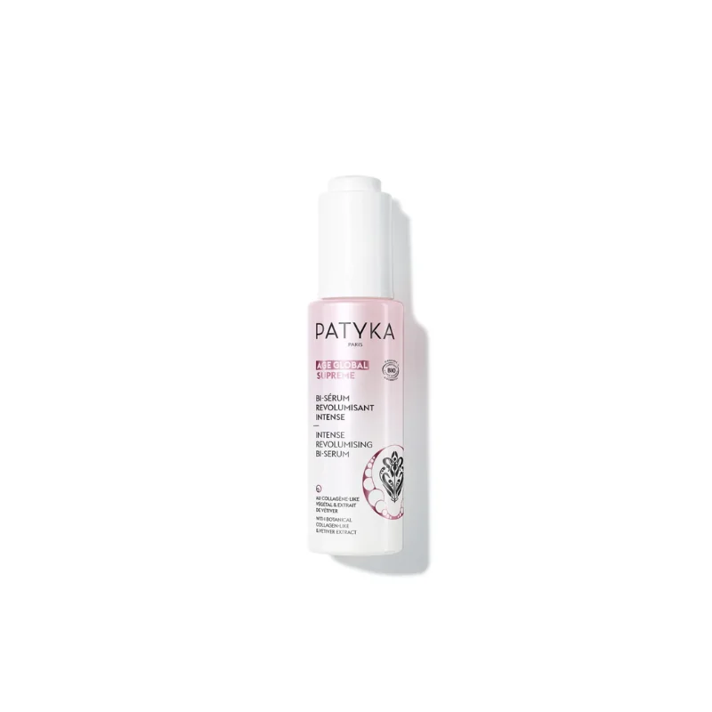 Patyka AGE GLOBAL SUPRÊME - Bi-Sérum Revolumisant Intense Bio - Visage - Tous Types de Peaux, 30ml