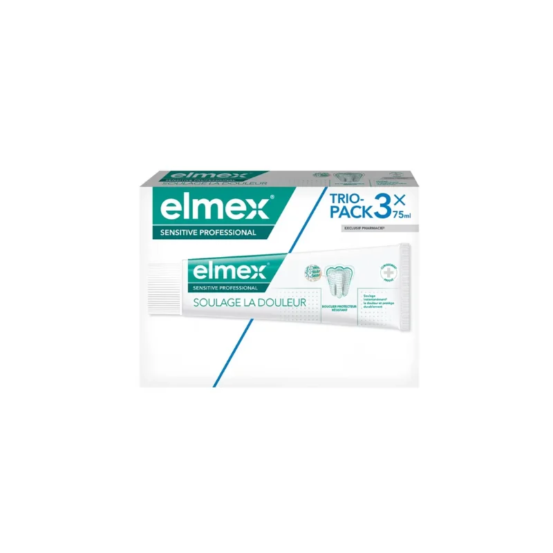 Elmex Sensitive Dentifrice dents sensibles - 3 x 75ml