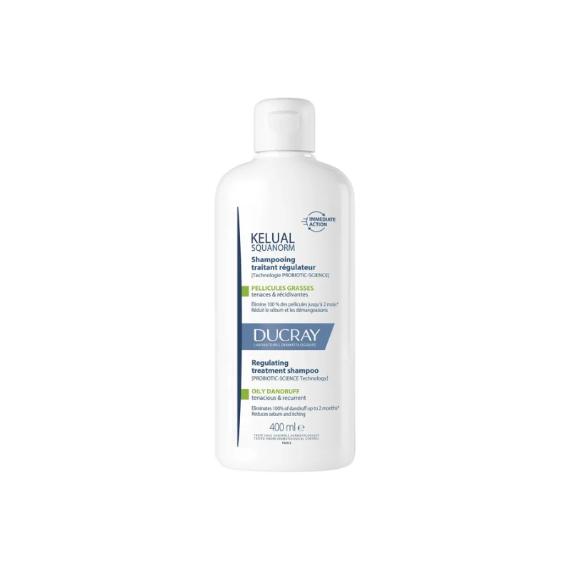 Ducray KELUAL SQUANORM - Shampooing Traitant Régulateur Anti-Pelliculaire - 400ml