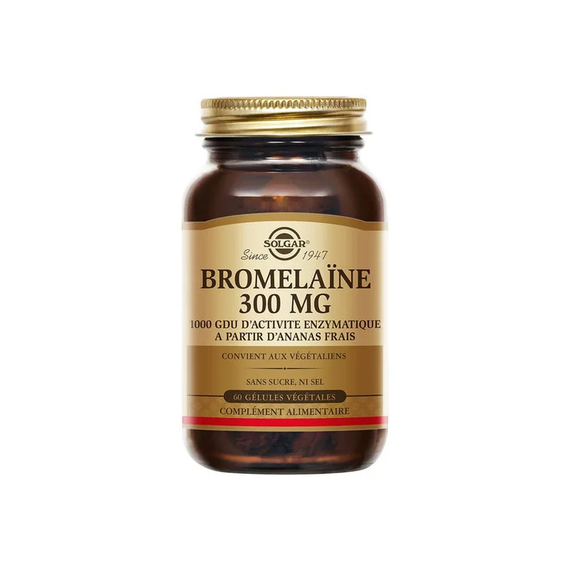 Solgar Bromélaïne 300mg 60 gélules végétales