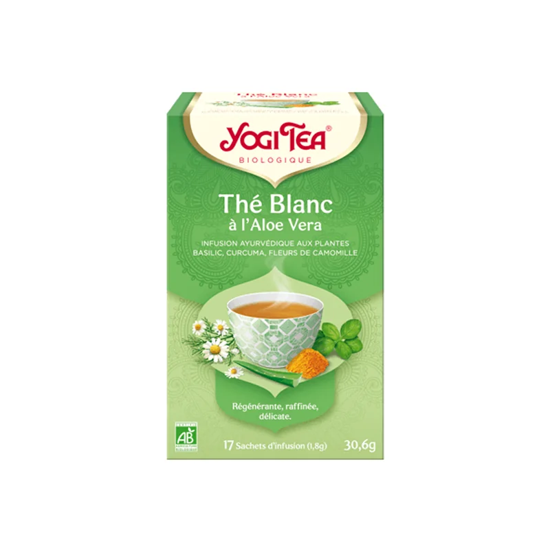 Yogi tea bio thé blanc à l'aloe vera 17 sachets 30.6g