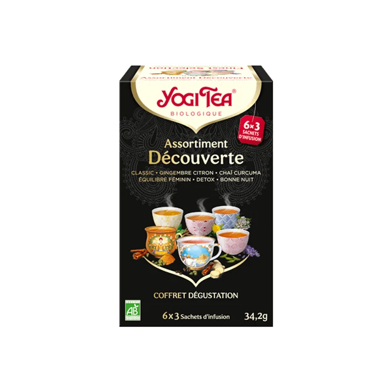 Yogi Tea assortiment découverte 6x3 sachets d'infusion