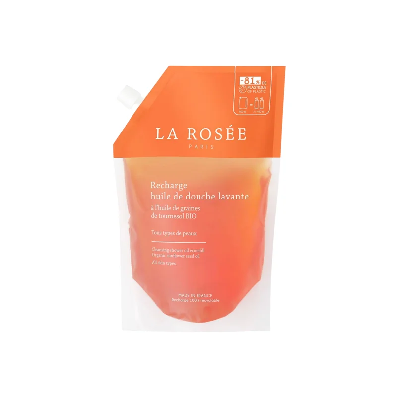 La Rosée Recharge Huile de douche lavante 800ml