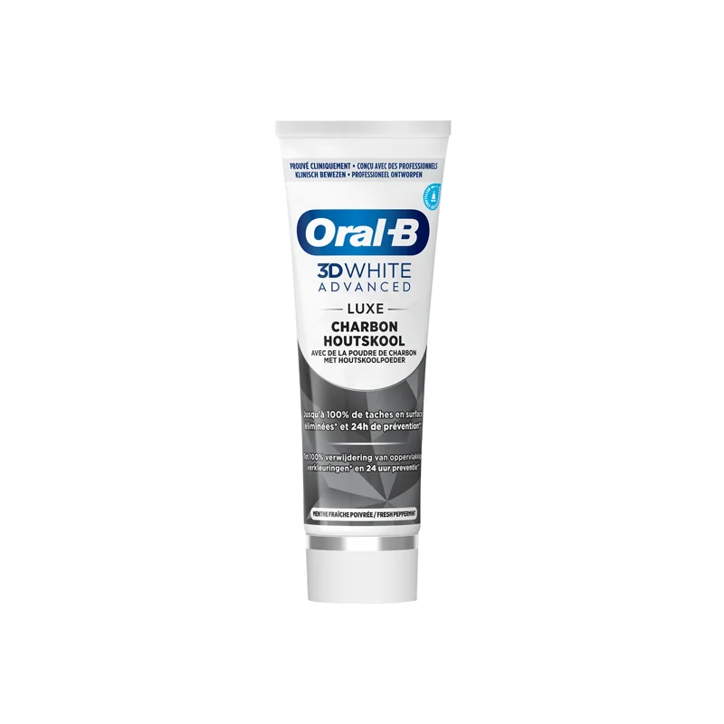 Oral-B 3D White Advanced luxe Dentifrice charbon 75ml