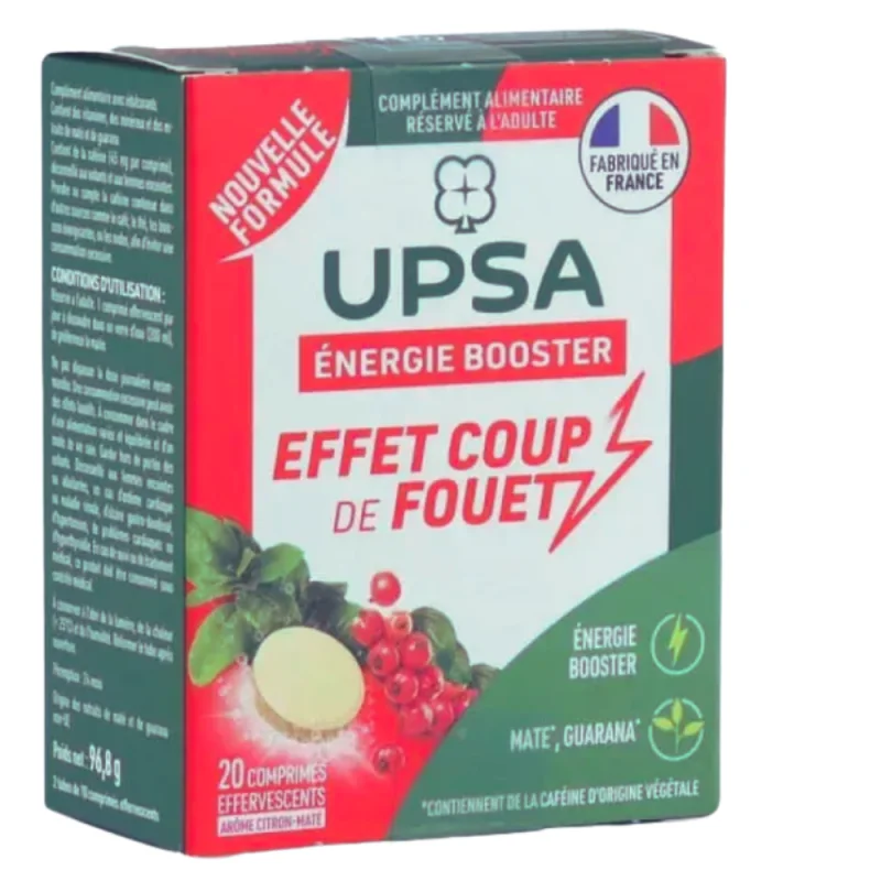 Upsa Energie Booster - effet Coup de fouet 20 comprimés effervescents