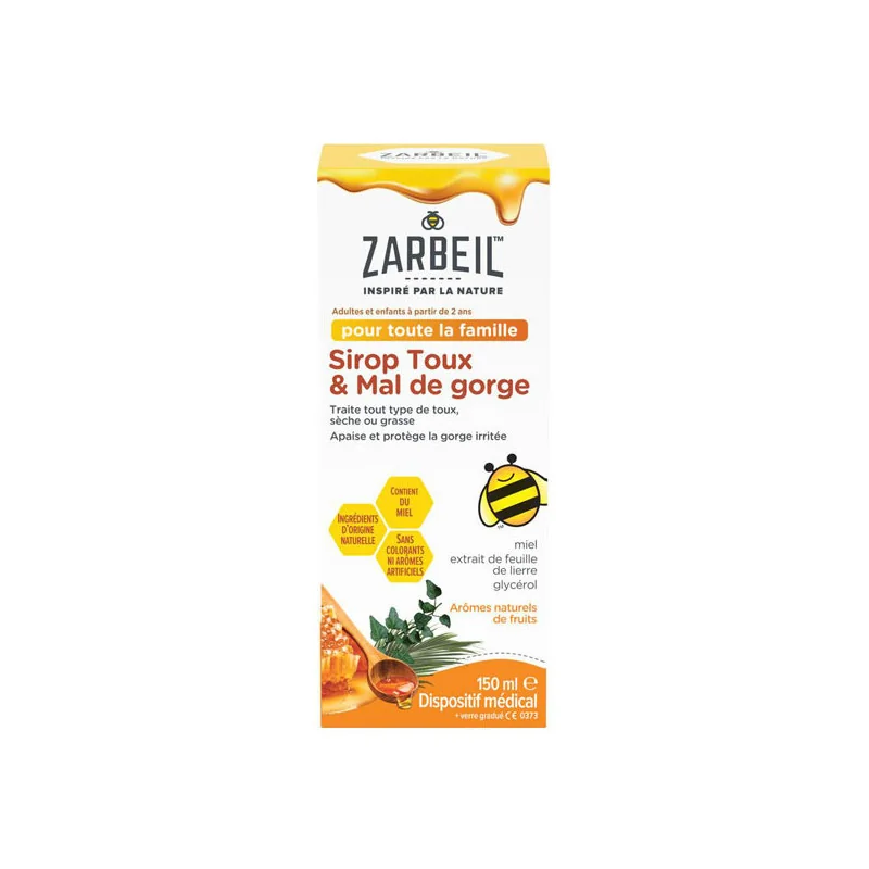 Zarbeil Sirop toux & mal de gorge 150ml
