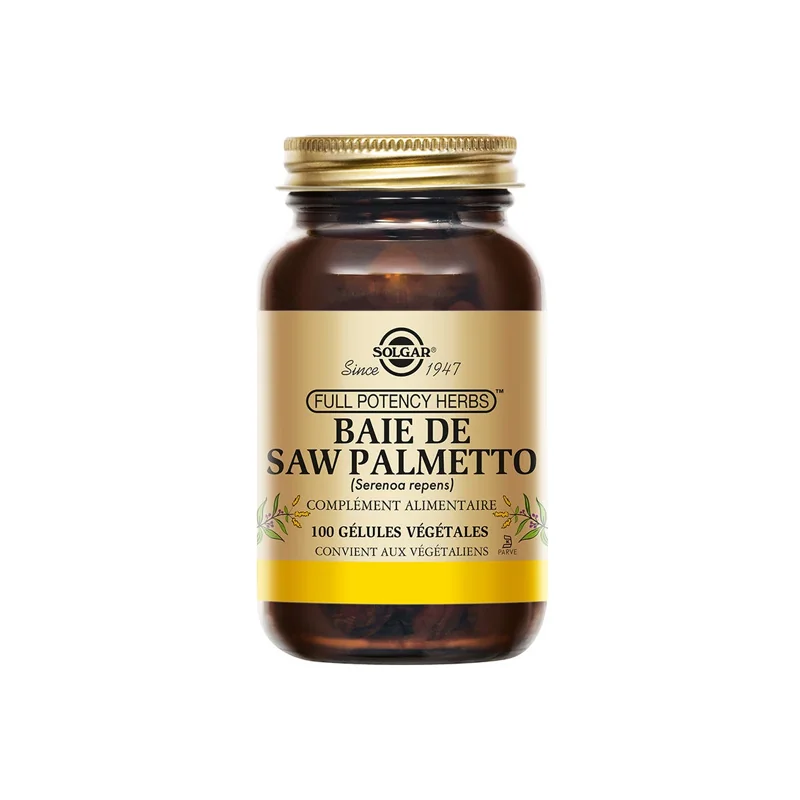 Solgar Baies de Saw Palmetto 100 gélules végétales