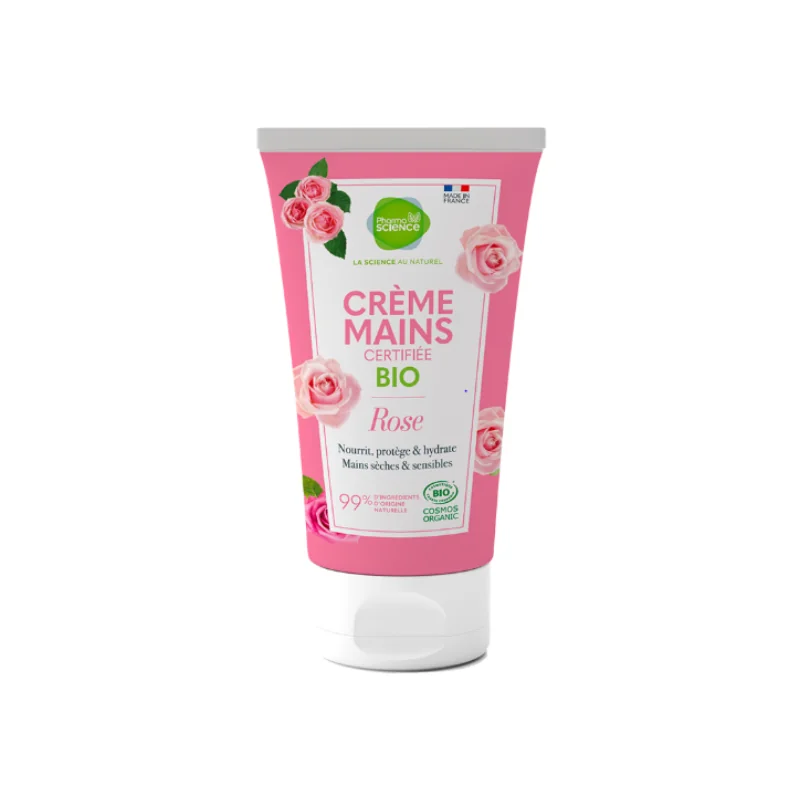 Pharmascience Crème mains rose bio 50g