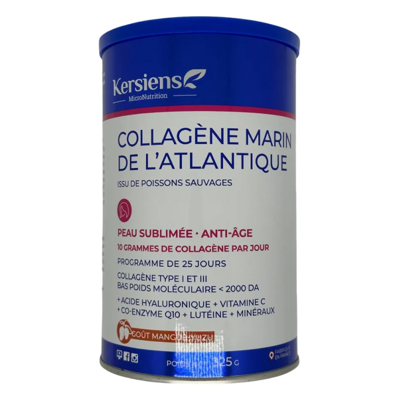 Kersiens Collagène Marin de L'Atlantique Anti-Âge Peau Sublimée - Mangue Yuzu -  325 g