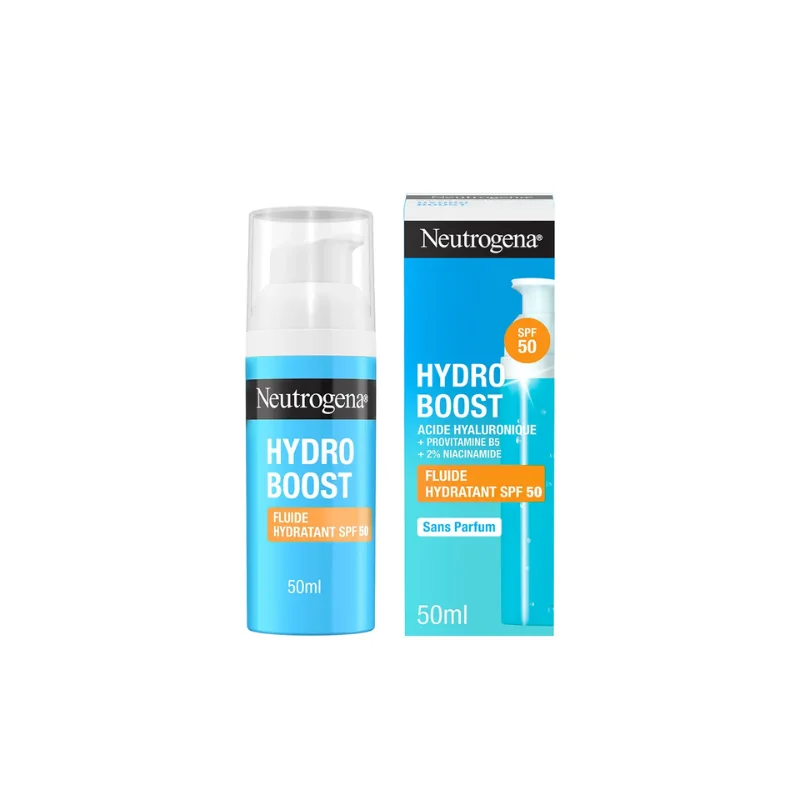 Neutrogena Hydro Boost Fluide Hydratant avec acide hyaluronique B5 et niacinamide SPF 50 50ml