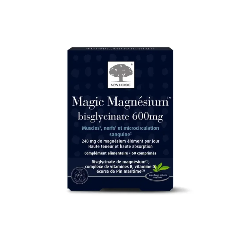 New Nordic Magic Magnésium Bisglycinate 60 comprimés