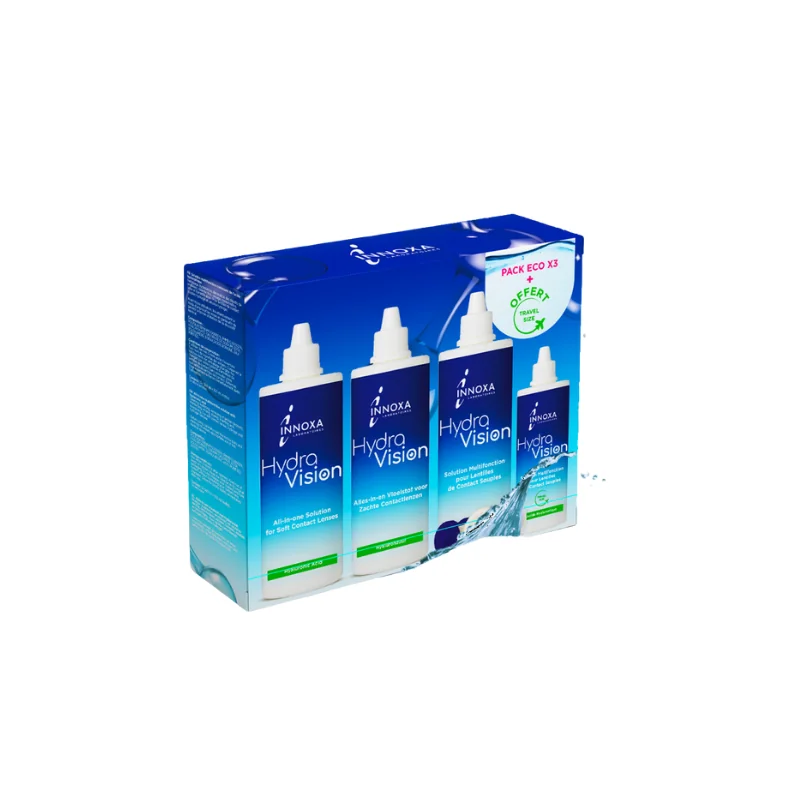 INNOXA Hydravision Pack éco 3 Solutions pour Lentilles 360ml + 100ml