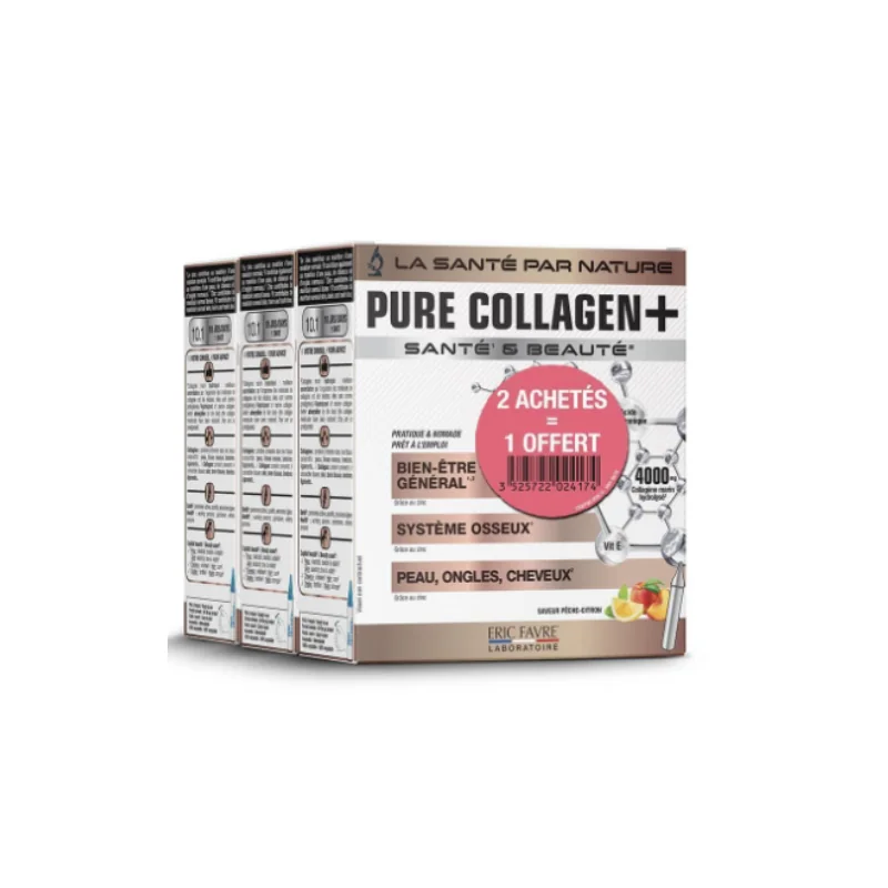 Eric Favre Pure Collagen + Offre Spéciale Pêche - Citron