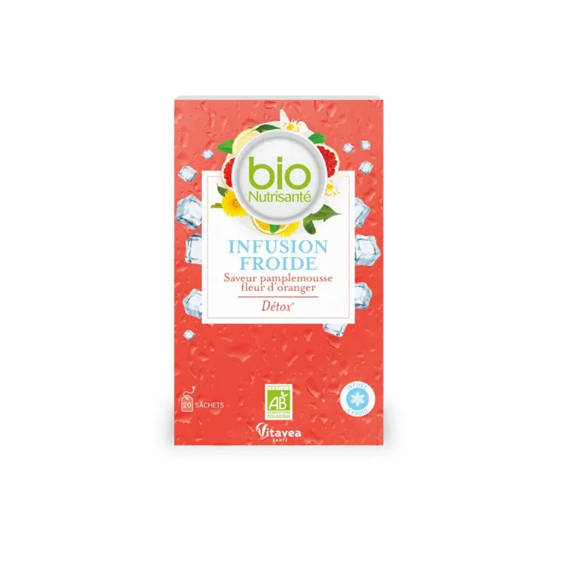 Nutrisanté Bio Nutrisanté Infusions Nutrisanté Infusion Froide Détox Bio Saveur Pamplemousse Fleur d'oranger