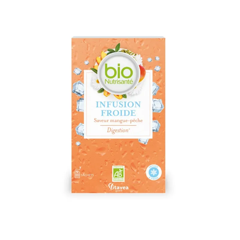 Nutrisanté Infusion Froide Digestion Bio Saveur Mangue Pêche
