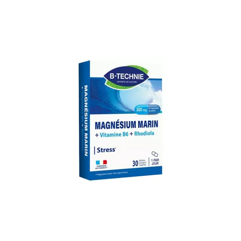 Biotechnie Magnésium Marin B6 Rhodiola 30 Gélules