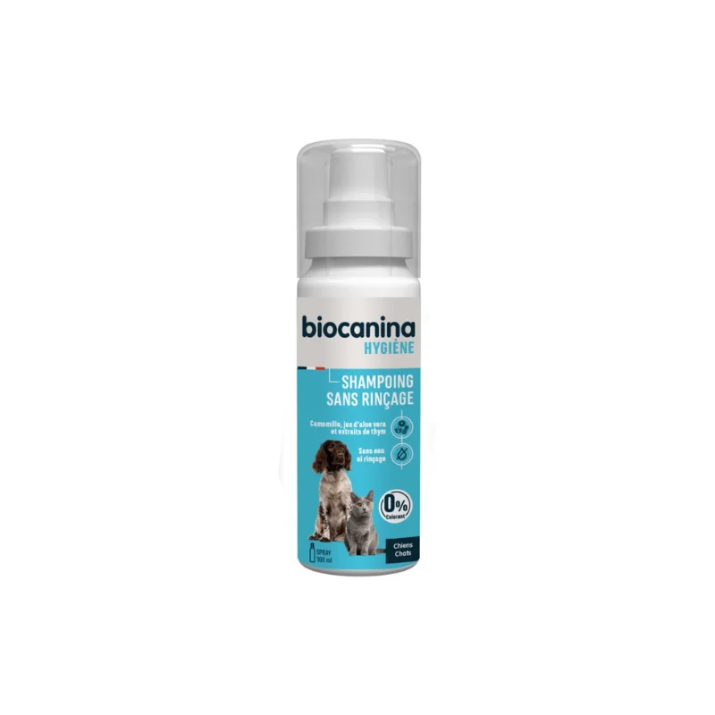 Biocanina Hygiène Shampooing sans rinçage chiens et chats 100ml