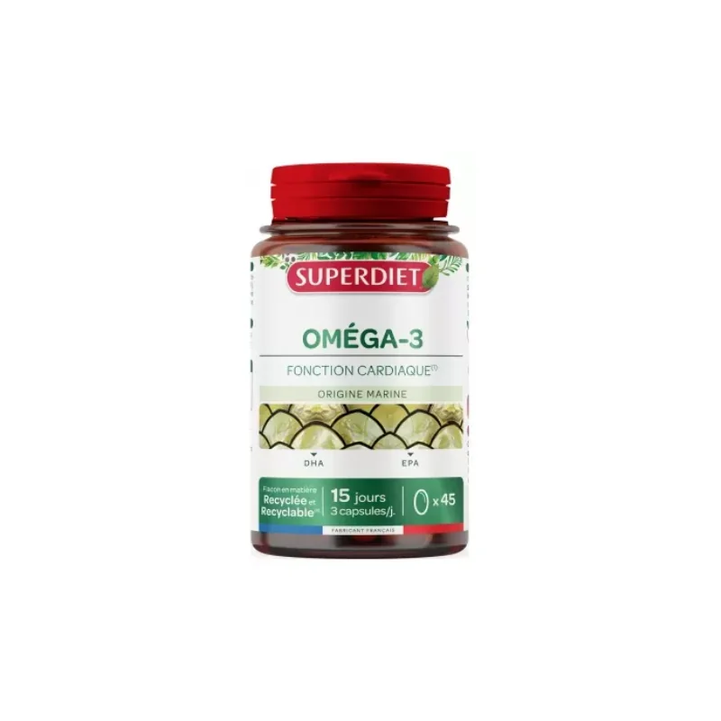 Superdiet Oméga 3 - 45 Capsules