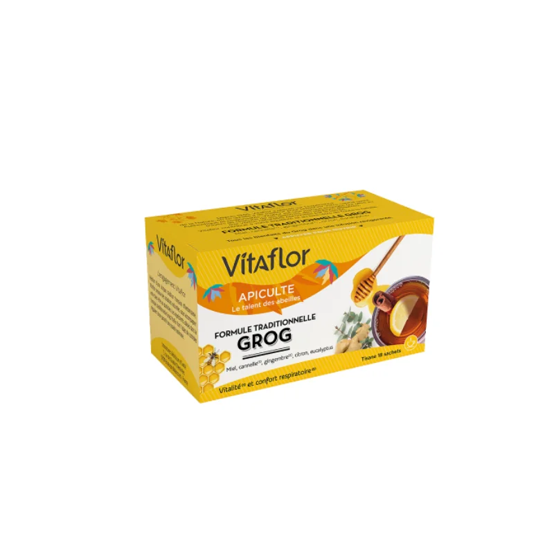 Vitaflor Grog Formule Traditionnelle Boîte de 18 sachets