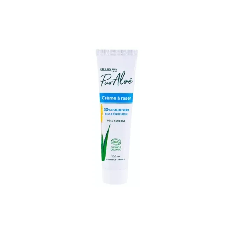Pur Aloé Crème à Raser à l'Aloe Vera 50% Bio 100 ml
