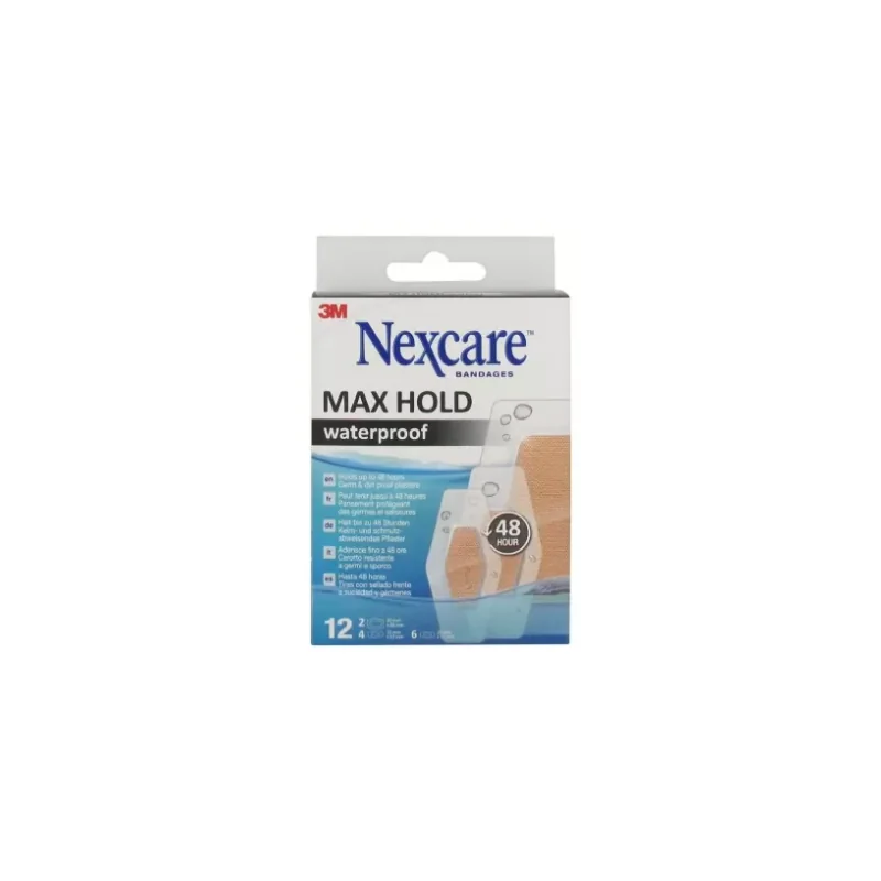 3M Nexcare Max Hold Waterproof 12 Pansements