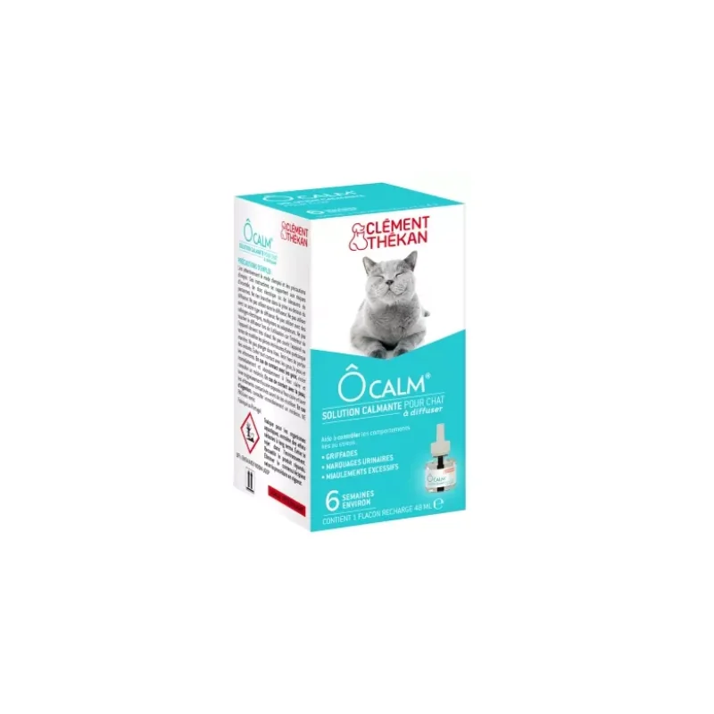 Clément Thékan Ôcalm Solution Calmante pour Chat à Diffuser Recharge 48 ml