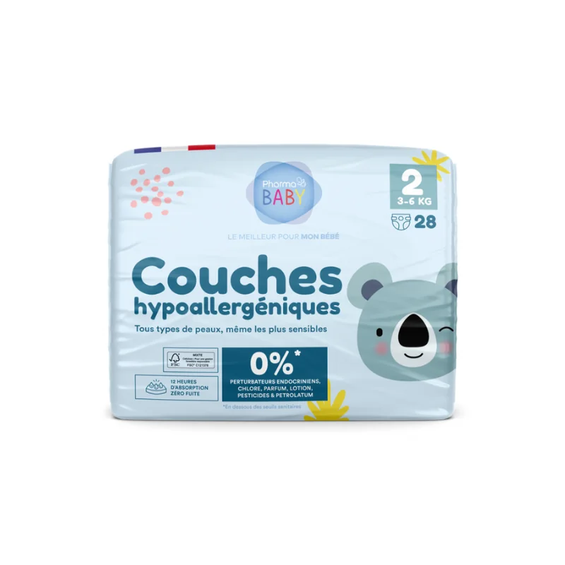 Pharmababy Couches hypoallergéniques T2 x28