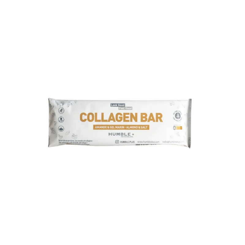 Humble+ Barre Protéinée Collagène Amandes et sel marin 46g
