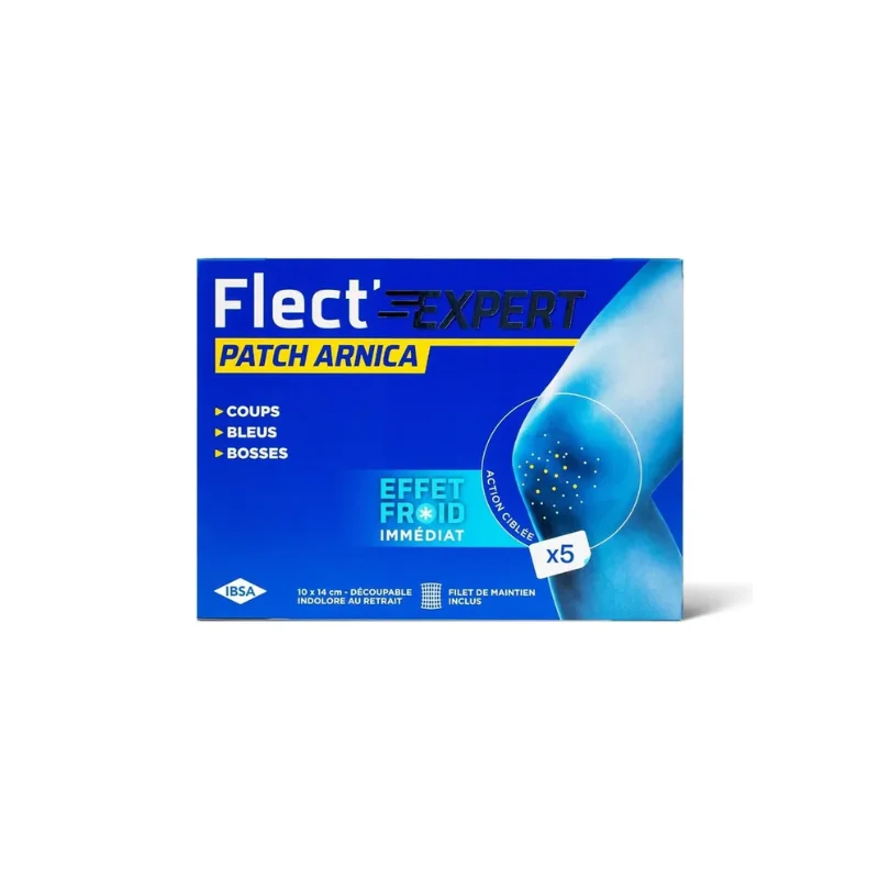 Flect'Expert Patch Arnica - Effet Froid - Coups, Bleus et Bosses, 5 Unités