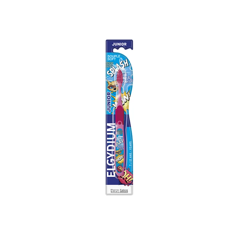 Elgydium Junior 7/12 Ans - Brosse à Dents Enfant Bad Racoon