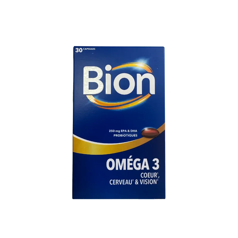 Bion Oméga 3 Cœur, Cerveau & Vision 30 gélules