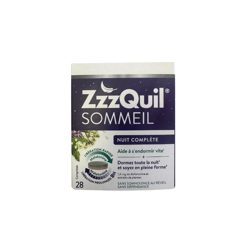 ZzzQuil Sommeil Nuit Complète 28 comprimés
