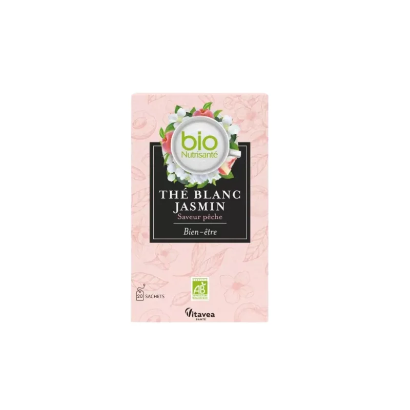 Vitavea Thé blanc jasmin saveur pêche Bio - 20 sachets