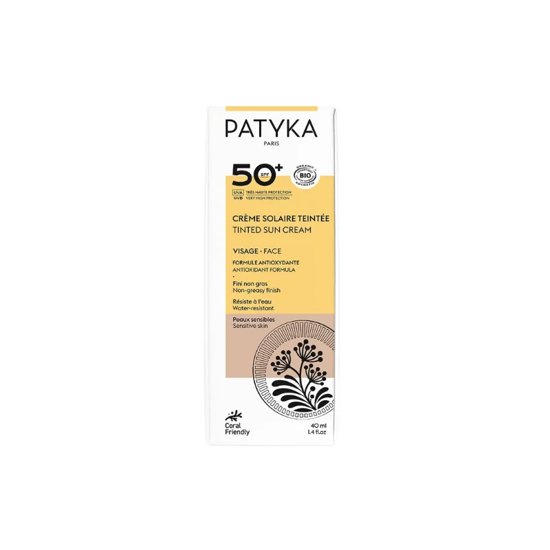 Patyka Solaire Crème Solaire Teintée SPF50+ Bio 40ml