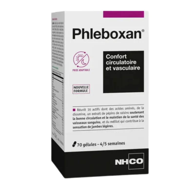 NHCO Phleboxan® – Confort Circulatoire & Jambes Légères 70 gélules.