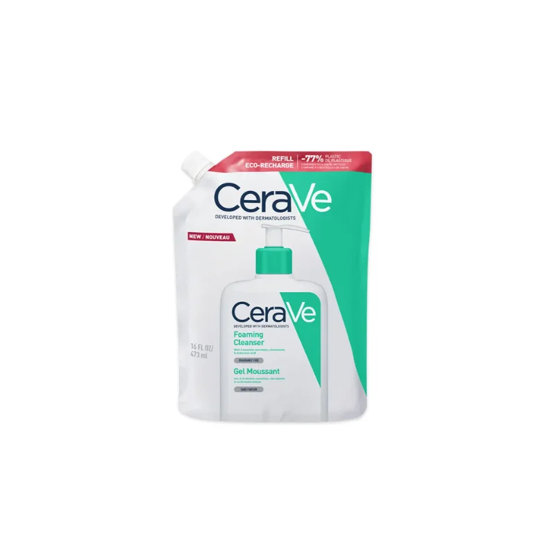 Cerave Cleanse Visage Recharge Gel Moussant Visage Et Cou Peaux Normales A Grasses 473 ml