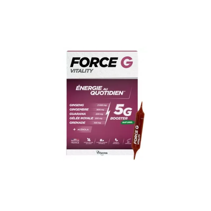 Vitavea Force G Vitality Énergie au Quotidien 10 Ampoules