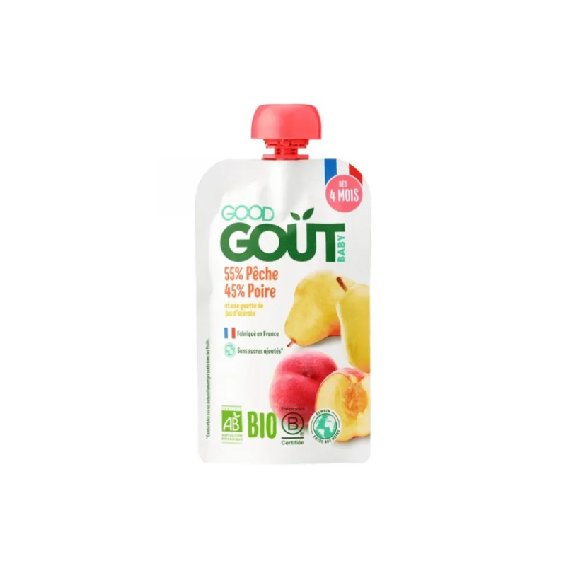 Good Goût Purée De Fruit Pêche Poire 120g