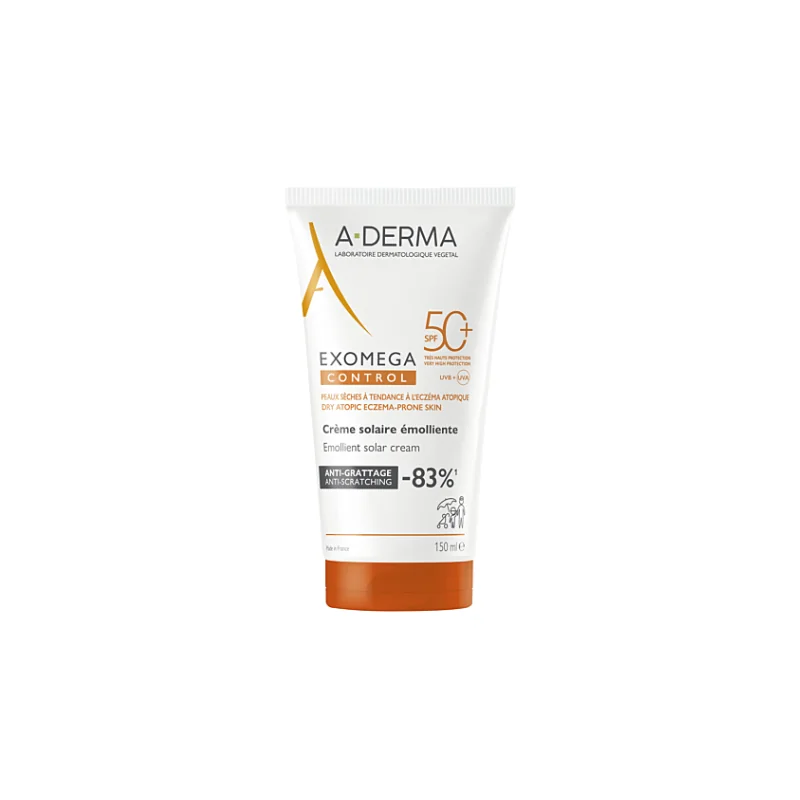 A-Derma Exomega Control Crème Solaire Émolliente SPF50+ 150ml